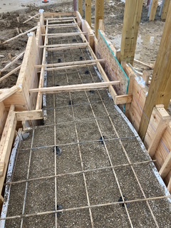 Foundation rebar and formwork